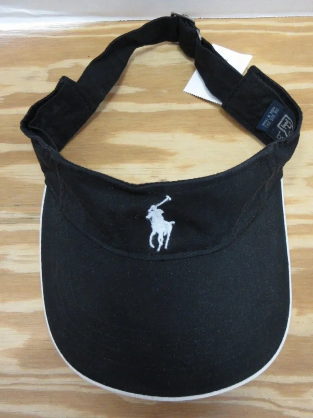 Polo Ralph Lauren Visor Hat Cap Strapback Golf Tennis White Pony Preppy